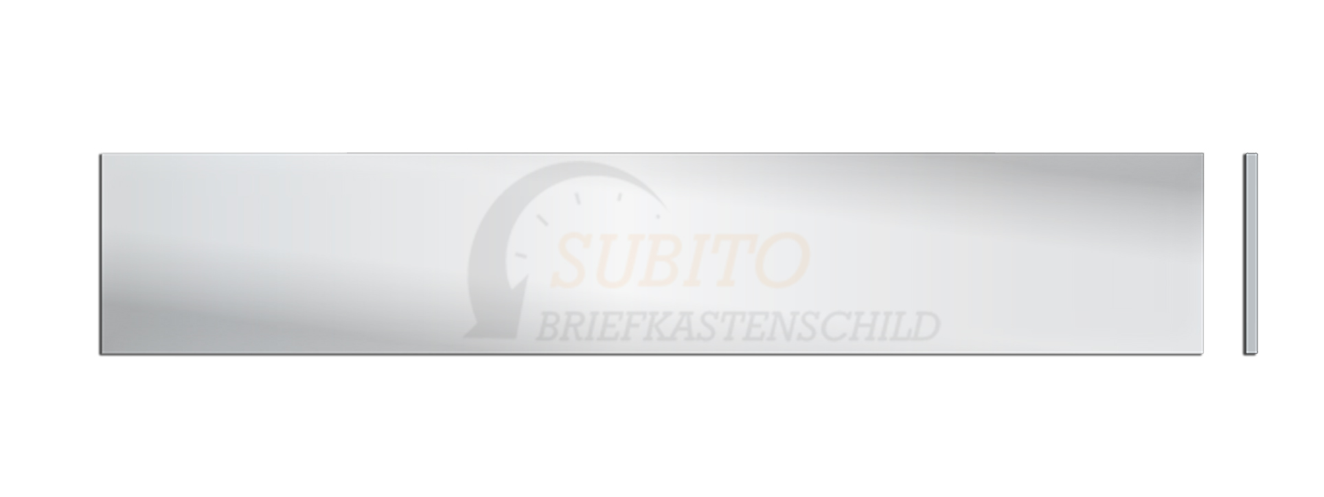 Briefkastenschild MarcMetal BL60 120 x 22 Kunststoff silber